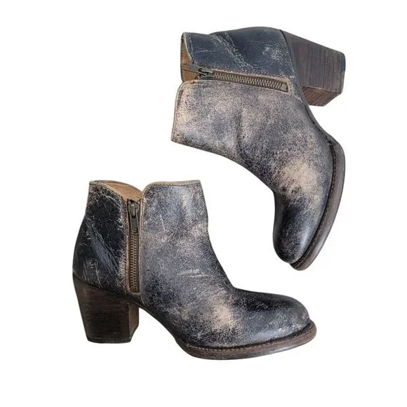 Bed Stu Women 8.5 Booties Yell Lux Cobbler Series Block Heel Boho Boots Booties - Picture 1 of 8